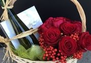 Ruže - cvetni aranžman sa crvenim ružama - Cvećara Quince Flower