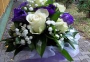 Ruže - cvetni aranžman sa belim ružama - Gift shop i cvećara Neven