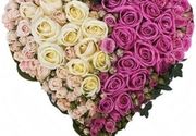 101 ruža - roze belo srce - Cvećara Quince Flower