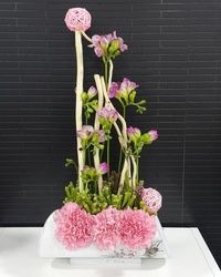 Dostava cveća - aranžman sa roze frezijama - Cvećara Flowers Silver Pack