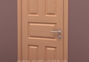 Sobna vrata - vrata od furnira bukve i masiva sa 5 polja - T&P doors - Svet vrata