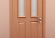 Sobna vrata - vrata od furnira bukve i masiva 2 polja i 2 otvora za staklo - T&P doors - Svet vrata