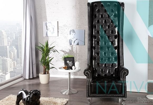 Fotelje - dizajnerska fotelja Royals black - Nativo nameštaj