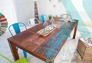 Trpezarijski stolovi - dizajnerski trpezarijski sto Paint blue - Nativo nameštaj