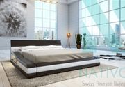 Kreveti - dizajnerski bračni krevet Tyson sa LED rasvetom - Nativo nameštaj