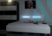 Kreveti - dizajnerski bračni krevet Moon sa rasvetom - Nativo nameštaj