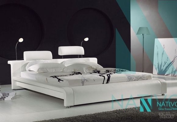 Kreveti - dizajnerski bračni krevet Sierra sa rasvetom - Nativo nameštaj
