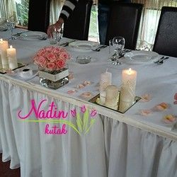 Dekoracija mladenačkog stola sa roze ružama SM038