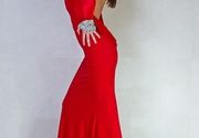 Crvena dugačka ekskluzivna haljina