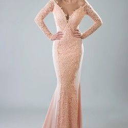 Dugačka ekskluzivna haljina boja kajsija