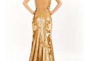 Dugačka ekskluzivna zlatna haljina