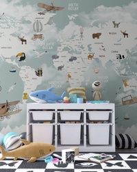 Karta sveta tapete za deciju sobu