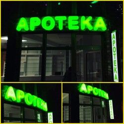 3D svetleca slova za apoteku