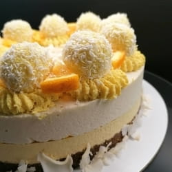Kokos - oranž sirova torta