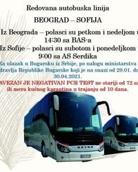 Autobuski prevoz Beograd - Sofija