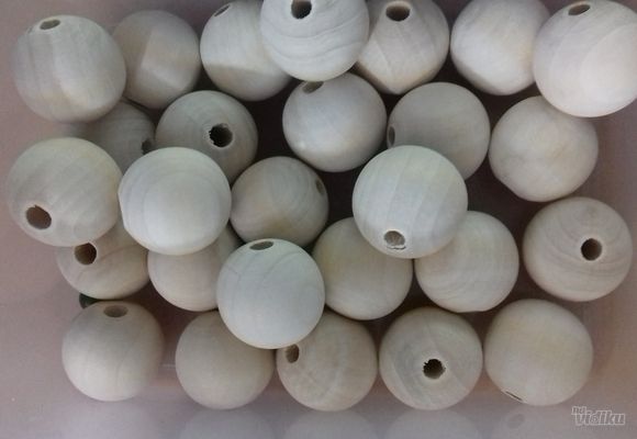 Drvene Natur prirodne perle 30mm – nisu lakirane – izuzetnog kvaliteta