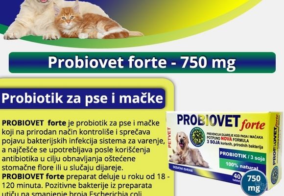 Probiotic forte za macke, 40 kom, 750 mg