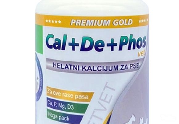 Kalcijum za pse Premium Gold, 90 kom, 2000 mg