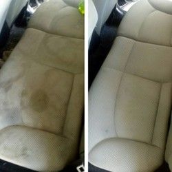 Dubinsko pranje sedista u automobili, pre i posle