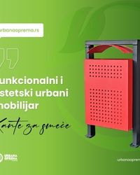 Kanta za smeće sa perforiranim limom i zaštitnim krovom 