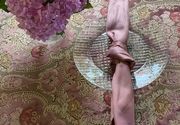 Platnene salvete roze i rezedo