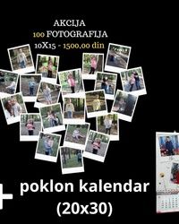Akcija 10x15 100 fotografija + poklon kalendar