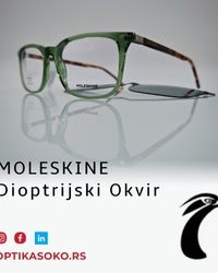 Moleskine dioptrijski okvir sa clip on dodatkom
