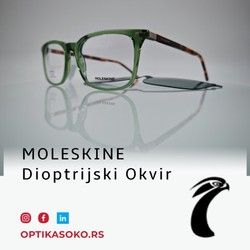 Moleskine dioptrijski okvir sa clip on dodatkom