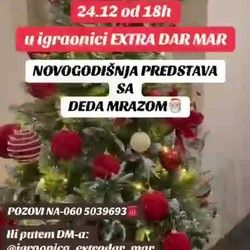 Novogodišnja predstava sa Deda Mrazom 24.12. u 18h!