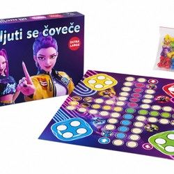 K Pop Demon Hunters veliki Ne ljuti se čoveče - XL društvena igra za ljubitelje Rumi i Huntrix svih uzrasta