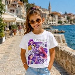 Huntrix majice - Rumi, Mira, Zoey za devojčice od 3 do 8 godina, najmekši pamuk