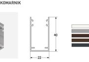 Aluminjumska vodilica za rolo komarnik sa četkicom