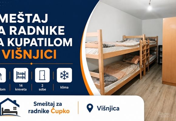 Smeštaj za radnike sa kupatilom Višnjica