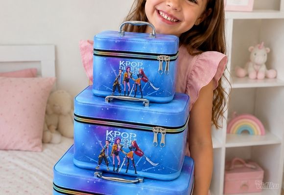 K Pop set 3 koferčića - plavi
