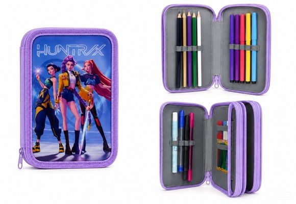 Pernica na 2 nivoa sa školskim priborom - Huntrix (Rumi, K Pop Demon Hunters)