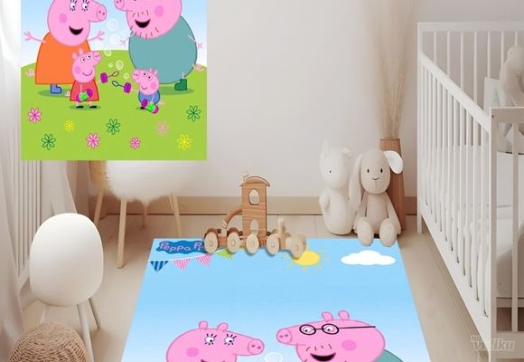 Dečiji tepih sa neklizajućom podlogom 120×140cm - Pepa Prase (Pepa Pig)