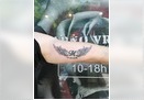 Tetoviranje slova, datuma i krila Novi Sad