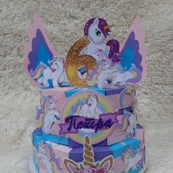 Torta od kartona jednorog - unicorn