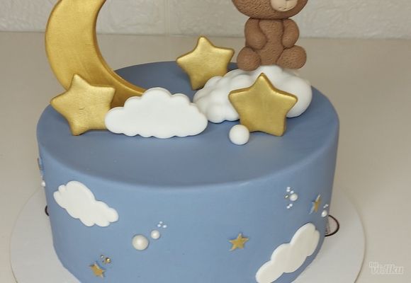 Torta za prvi rođendan, plava torta sa medom 