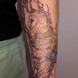 Tetoviranje SOVE NA PODLAKTICI 