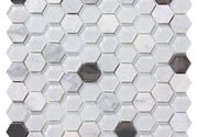 Mozaik Hexagone Carrara Whit