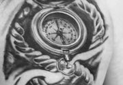 Kompas tetovaža - Compass tattoo Belgrade Žarkovo