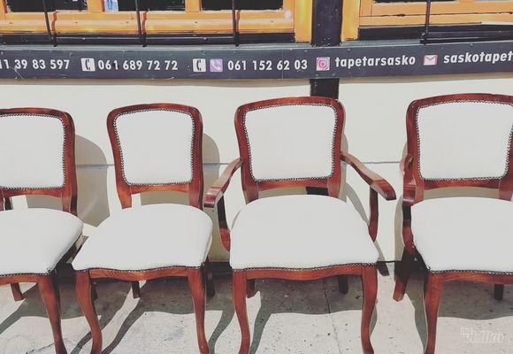 Pre i posle stilske stolice i sedište za tabure 