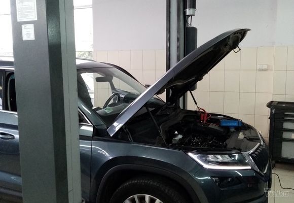Montaža dvostubne dizalice elektro mehaničke dizalice nosivosti 3200 kg (3.2 tone) proizvodjača Space u objektu Auto Čačak doo na Novom Beogradu