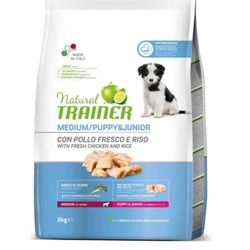Natural Trainer medium/puppy and junior chicken and rice 3kg