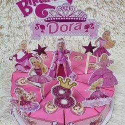 Torta od kartona Barbie - barbika
