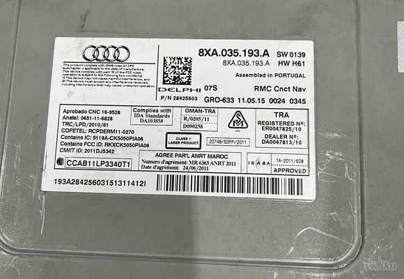 Audi A1 2010-2018 radio multimedija 8XA035193A