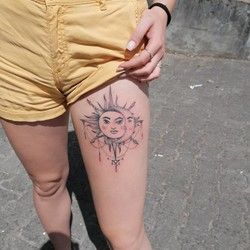 Tetovaza sunce, tetovaza mesec