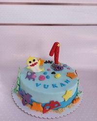 Morska shark torta za prvi rođendan