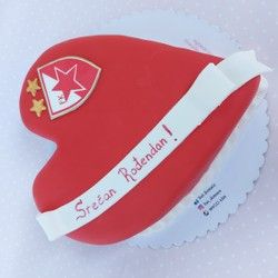 FK Crvena Zvezda torta u obliku srca